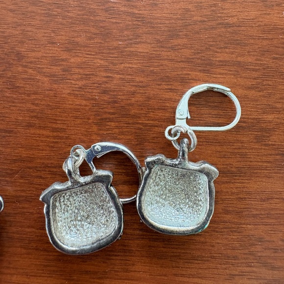 Silver Paw and Bulldog Earrings - Picture 4 of 6